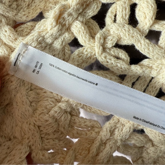 Anthropologie Women Cream Cotton Crochet Crop Vest Brand New With Tags NWT - Picture 5 of 6